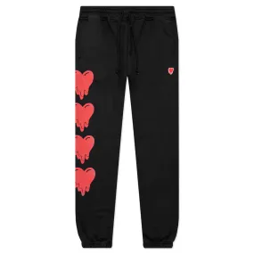 Heart Logo Sweatpants - Black