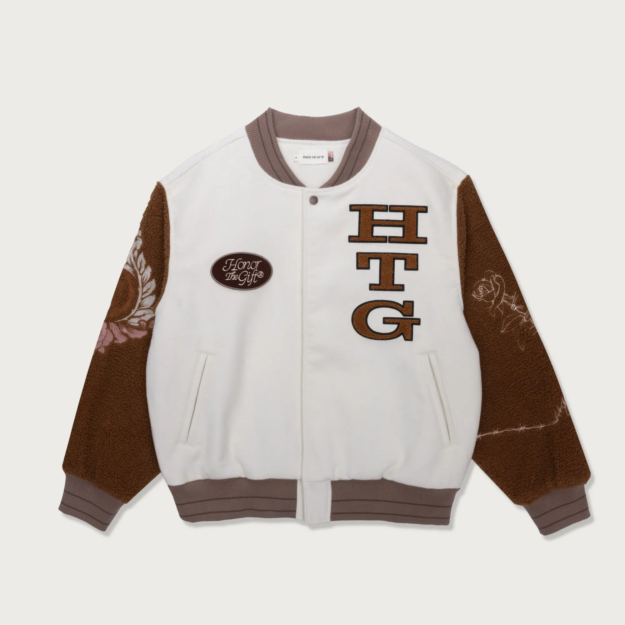 HTG Letterman Jacket - Bone