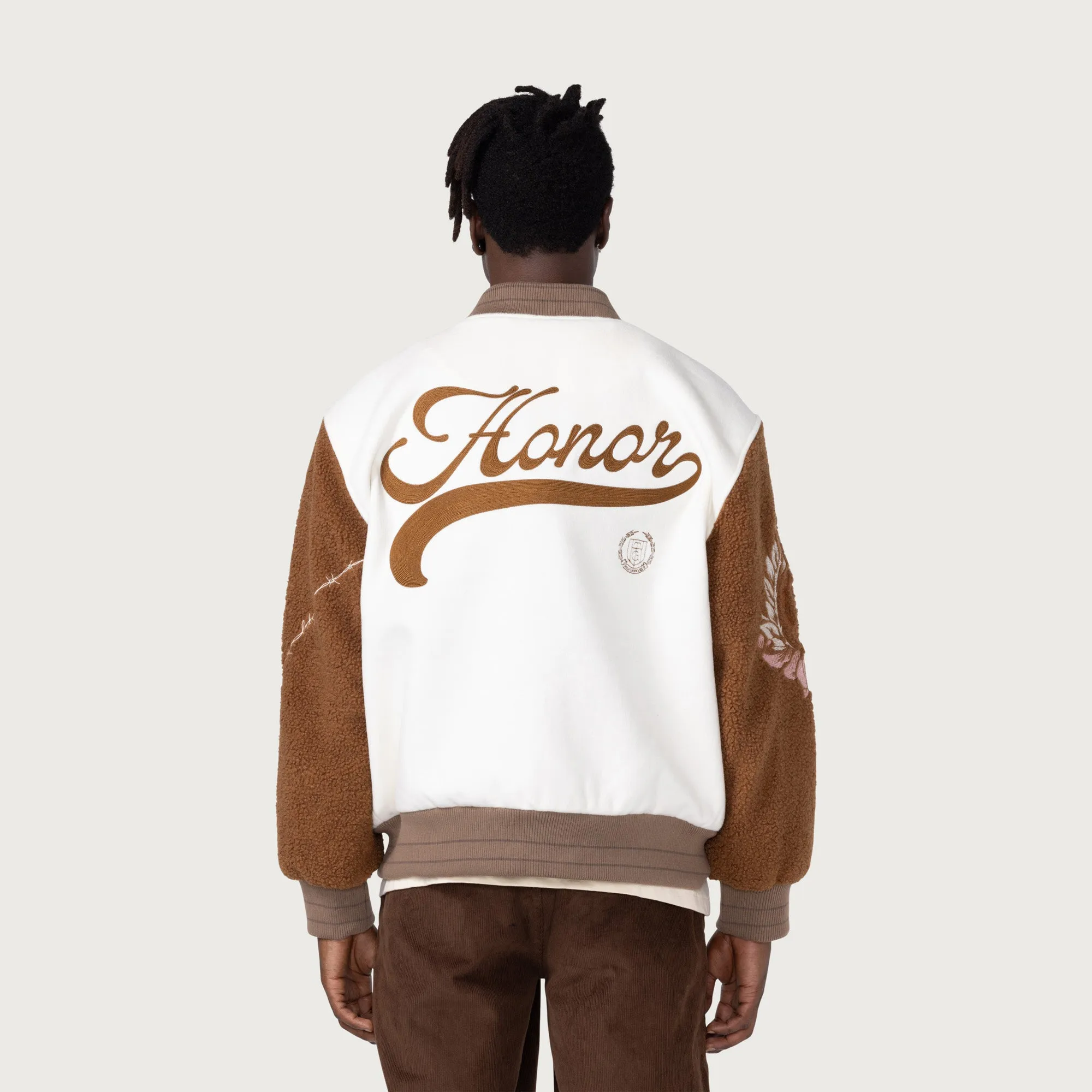 HTG Letterman Jacket - Bone