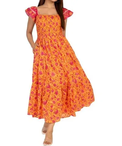 IslaPayal Seville Maxi Dress In Coral