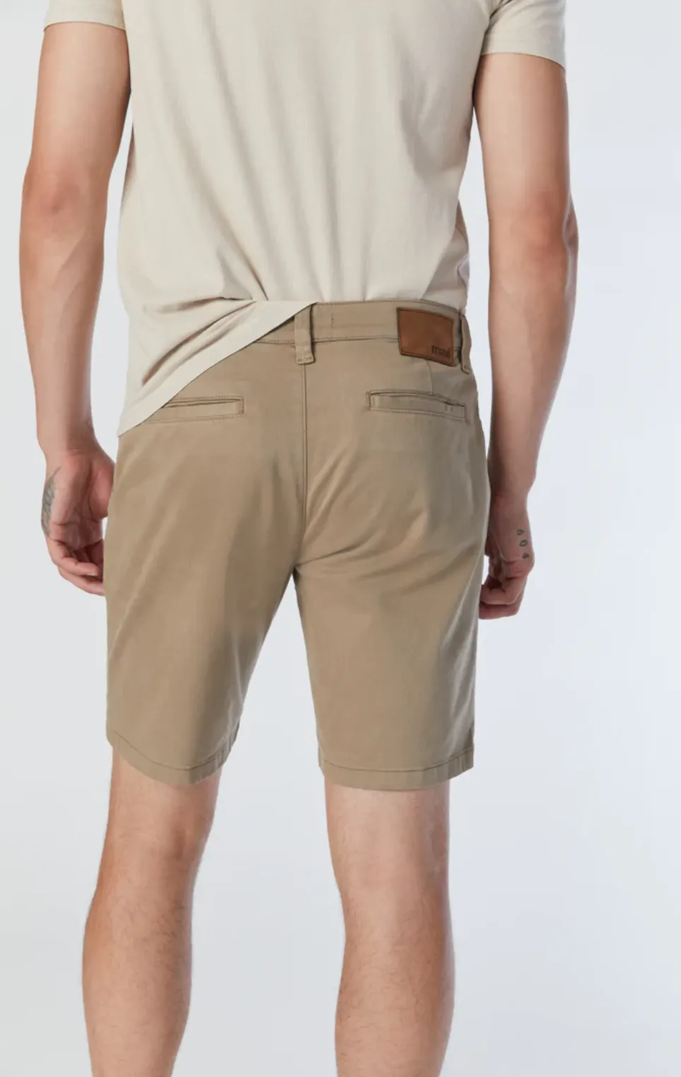 JACOB CROP GREIGE TWILL SHORTS