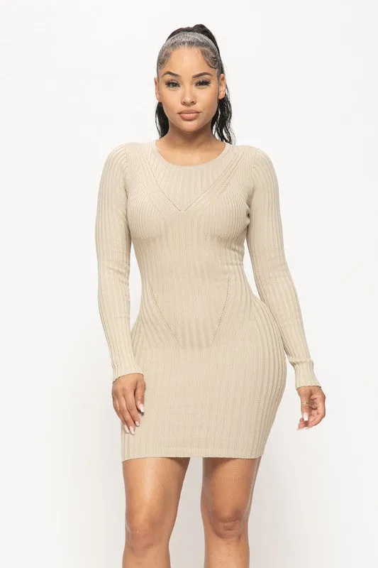 Karlie sweater dress, beige