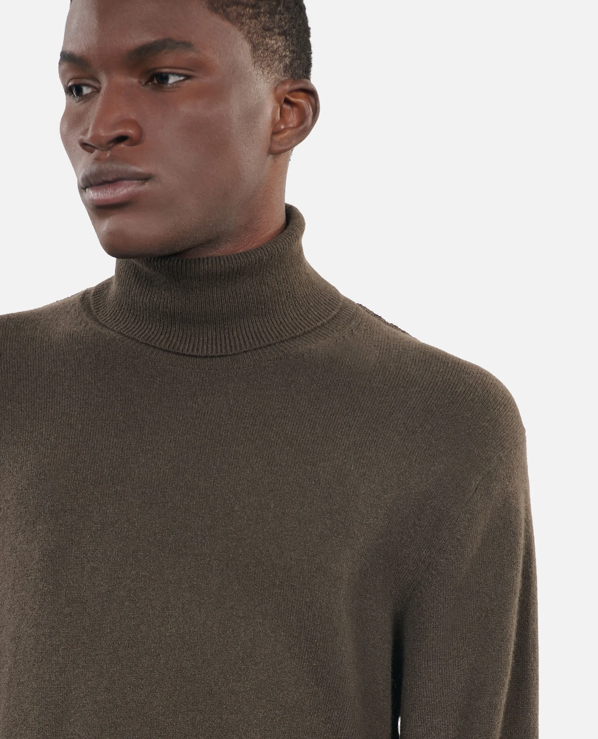 Khaki cashmere sweater