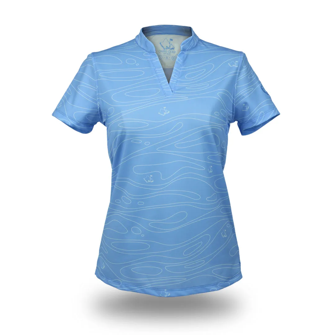 Liquid Ice Blue - OGA Ladies Polo - Icy Blue