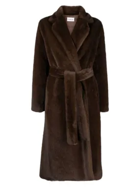 LONG FAUX MINK COAT P.A.R.O.S.H.   PIXELD470588026