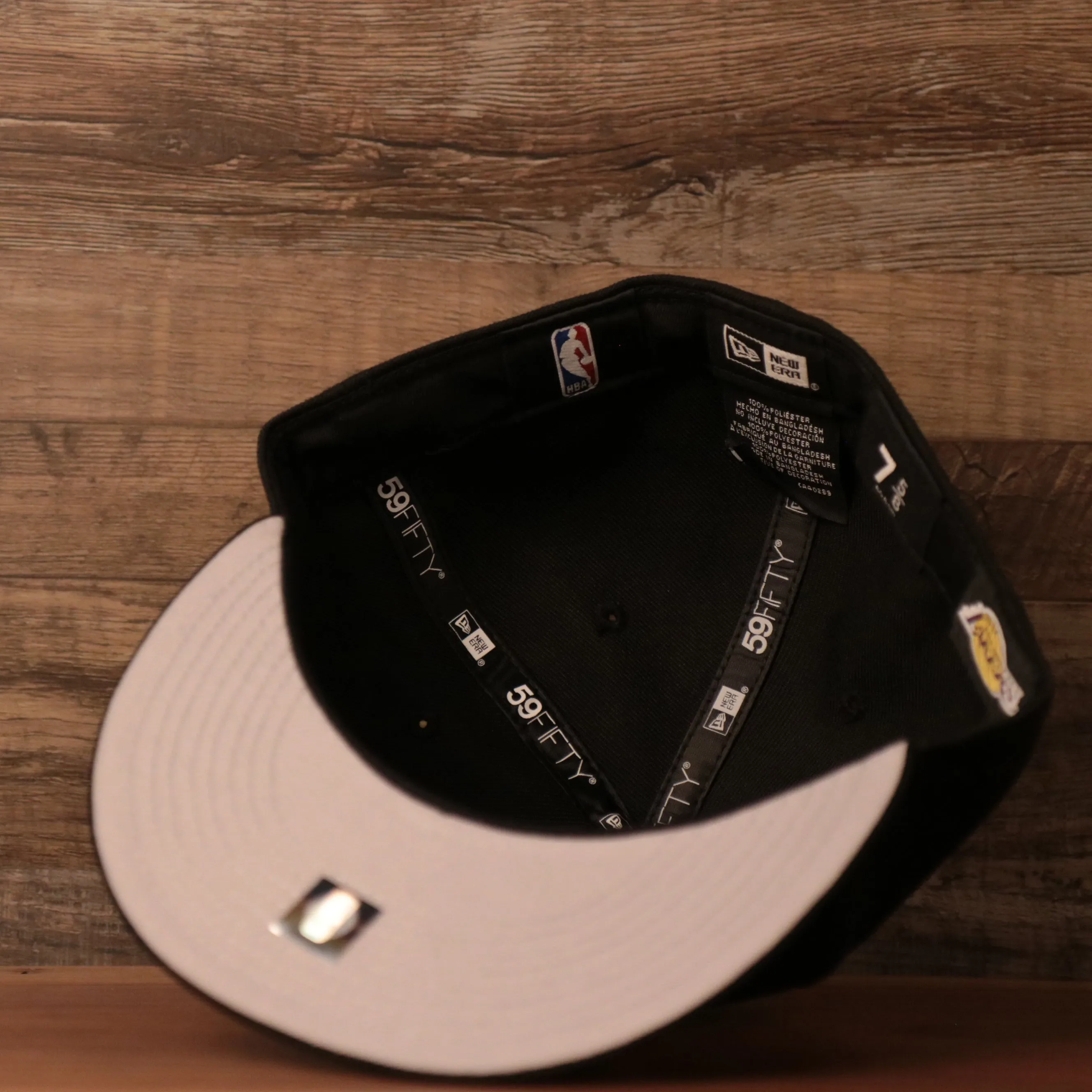 Los Angeles Lakers Black 59fifty Gray Bottom 17X Champs Hat | LA Lakers Black Champs Fitted Hat