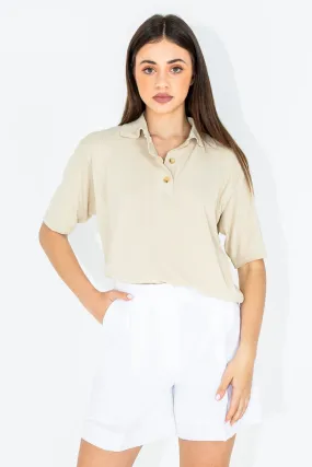 Maglia polo in viscosa