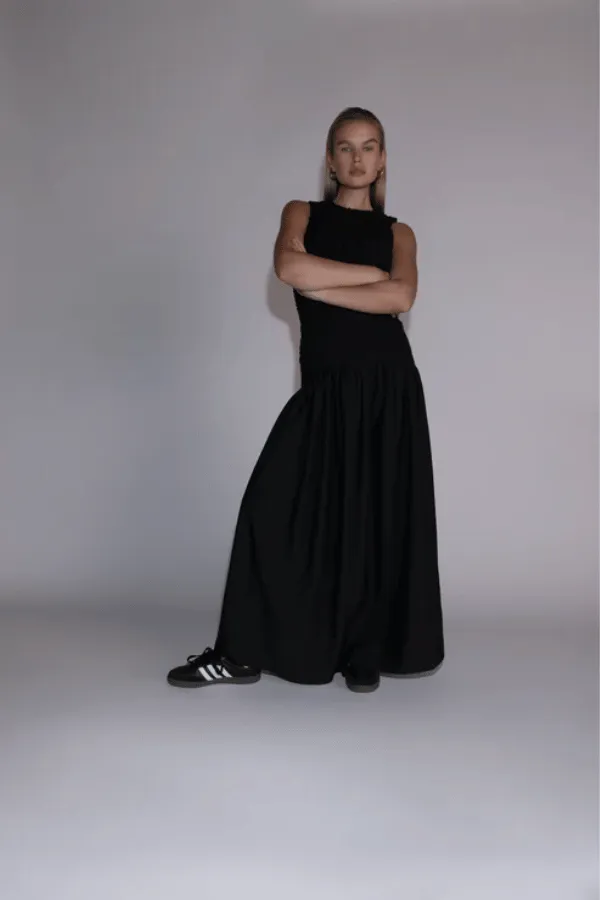 Marisol Midi Dress Noir