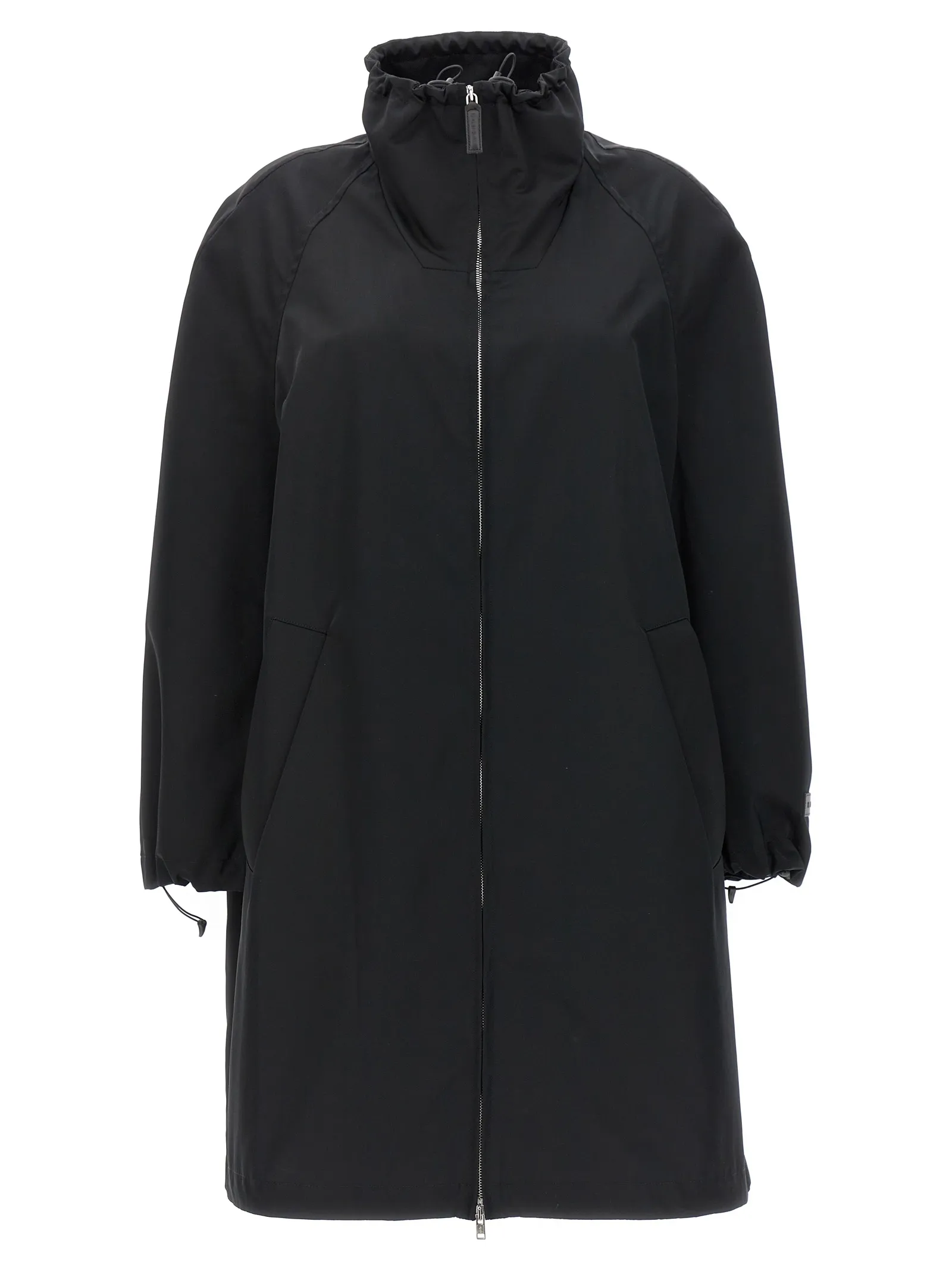 MARNI  |Black gathered taffeta parka