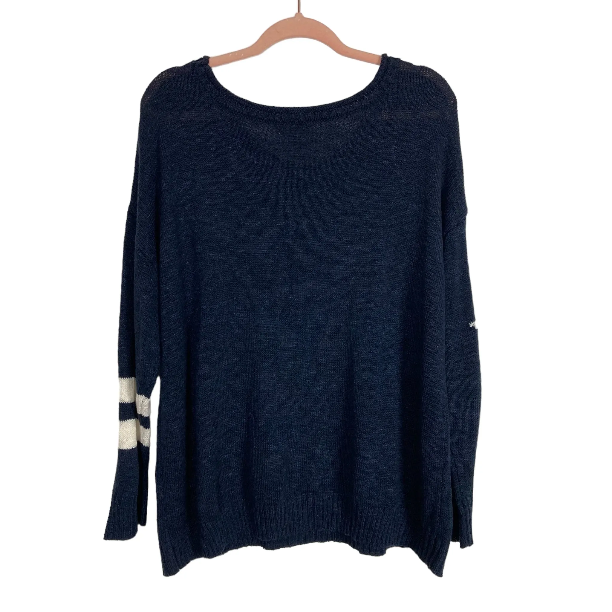 Maurices Navy with White Stars Roll Neckline Sweater- Size 1X