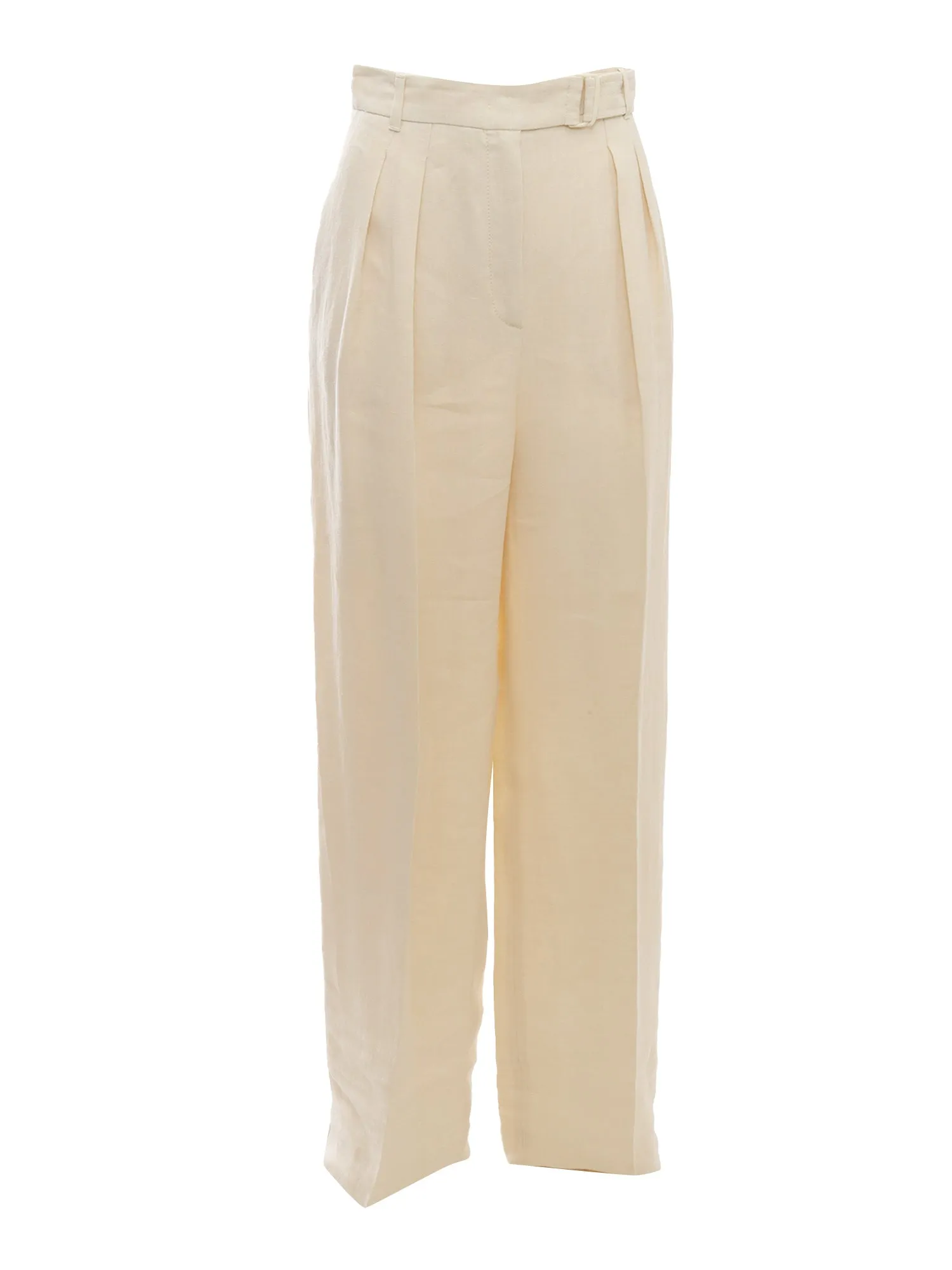 Max Mara Studio Tied Waist Straight Leg Trousers