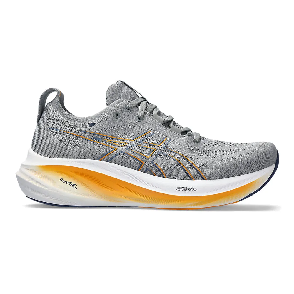 Men's Asics GEL-Nimbus 26, Sheet Rock/Thunder Blue, 13 D Medium