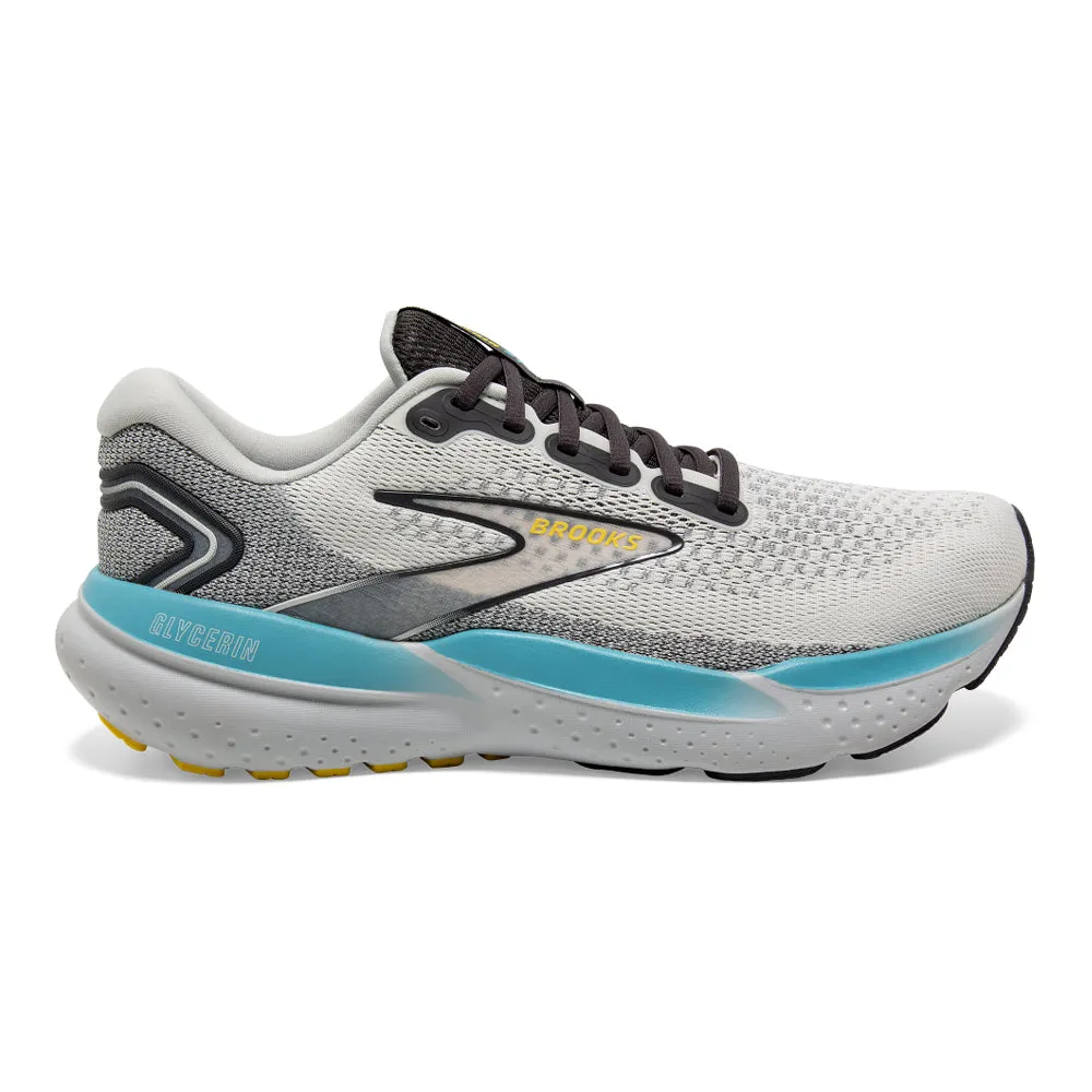 Men's Brooks Glycerin 21, Coconut/Forged Iron/Yellow, 10 D Medium