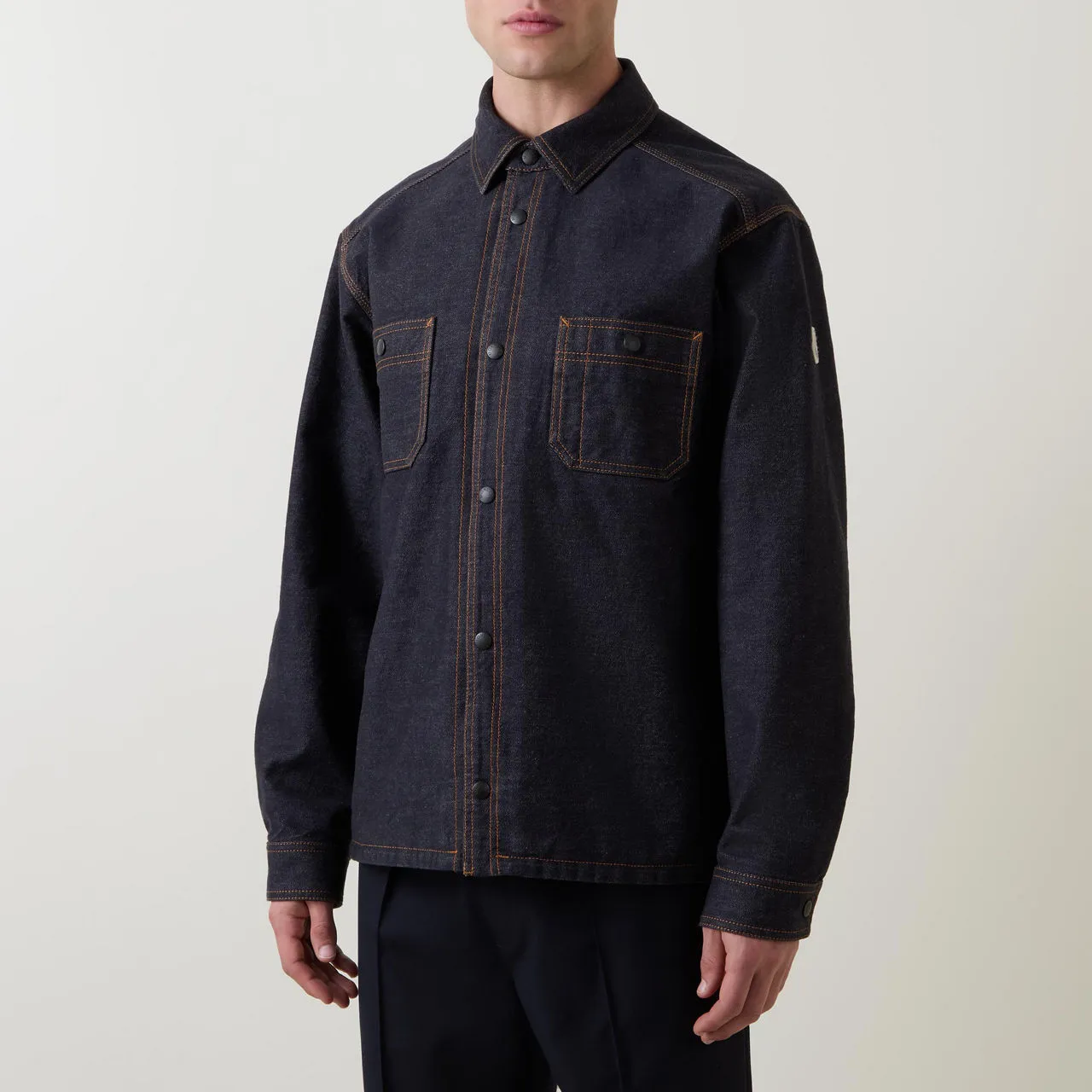 MONCLER Contrast-Stitch Overshirt - Brown