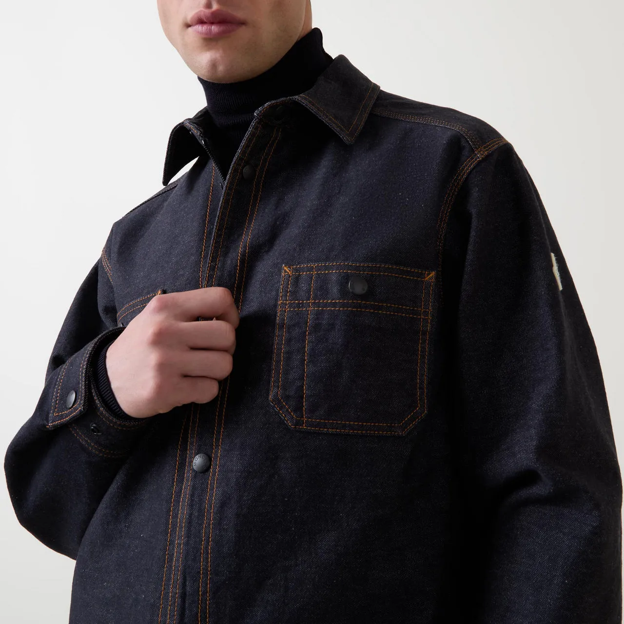 MONCLER Contrast-Stitch Overshirt - Brown