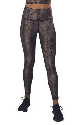 Mono B Copper Snake Shimmer Highwaisted Leggings APH2493