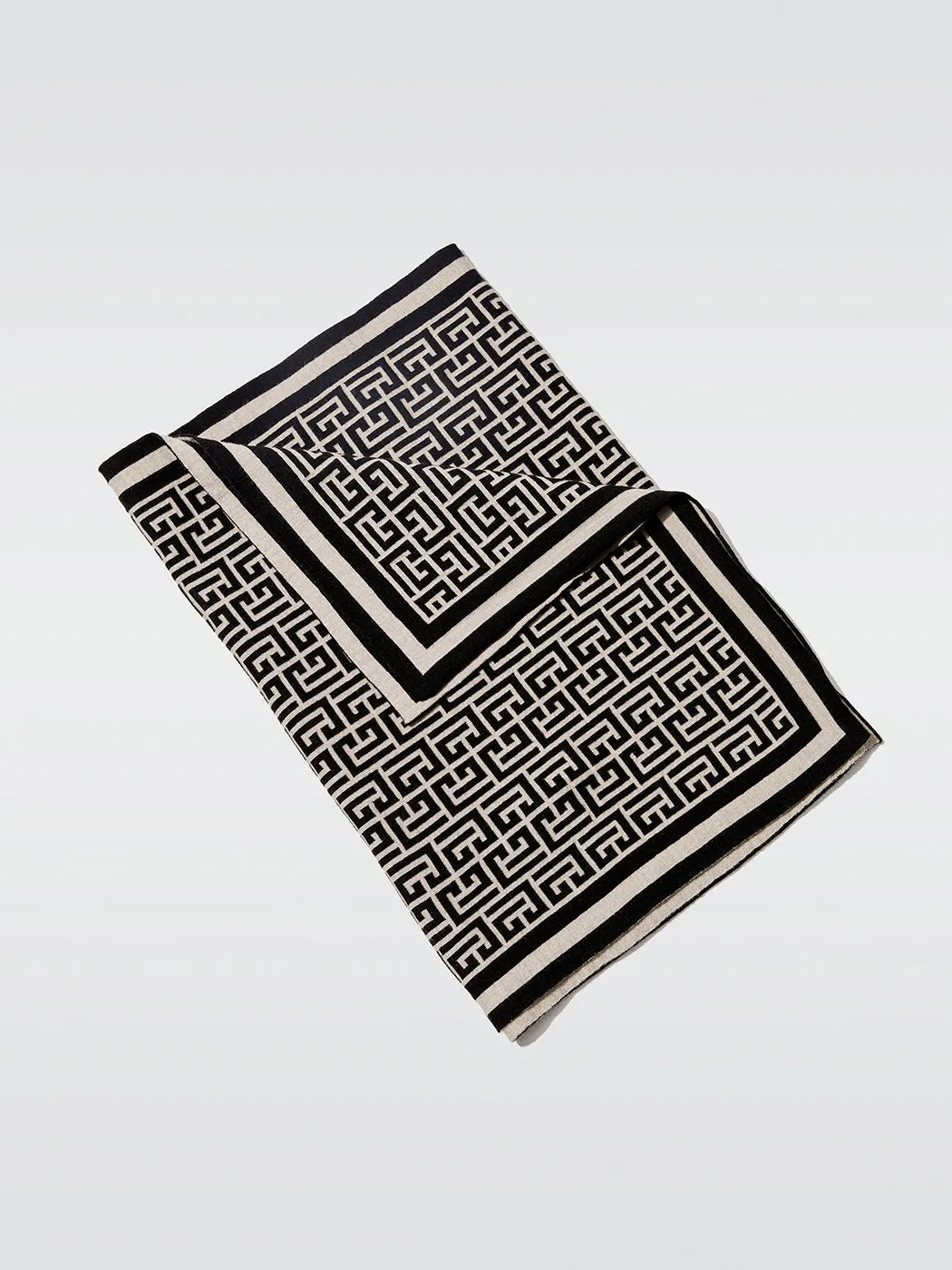 Monogram Merinos Scarf - Gfe Ivoire/Noir