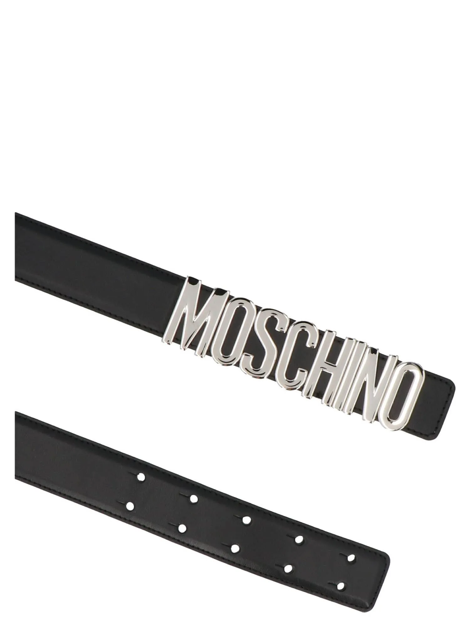 Moschino Logo Lettering Buckle Belt