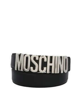 Moschino Logo Lettering Buckle Belt