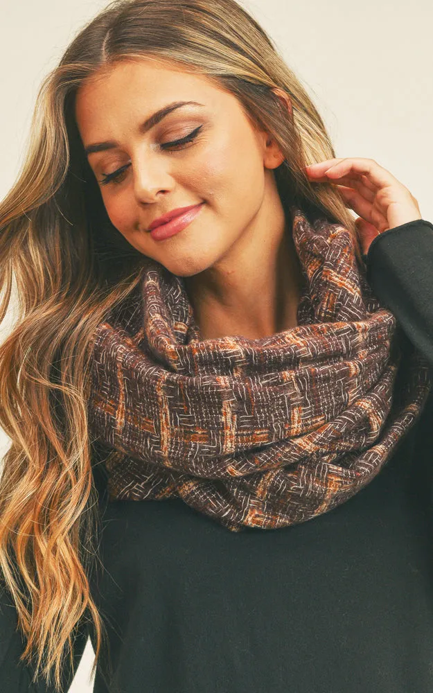 MS0250 Multi Plaid Infinity Scarf