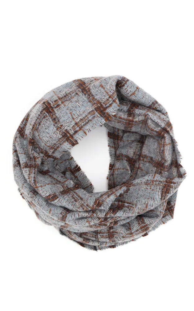 MS0250 Multi Plaid Infinity Scarf