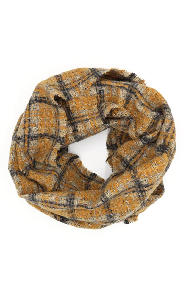 MS0250 Multi Plaid Infinity Scarf