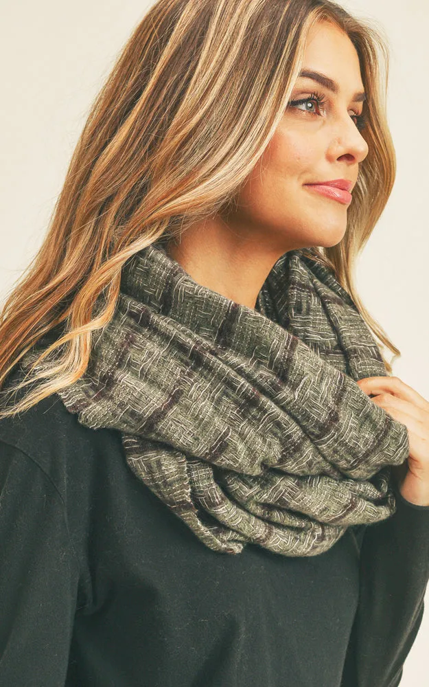 MS0250 Multi Plaid Infinity Scarf