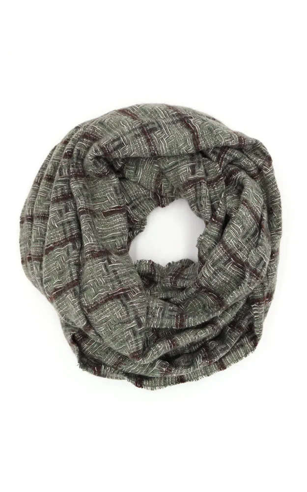 MS0250 Multi Plaid Infinity Scarf