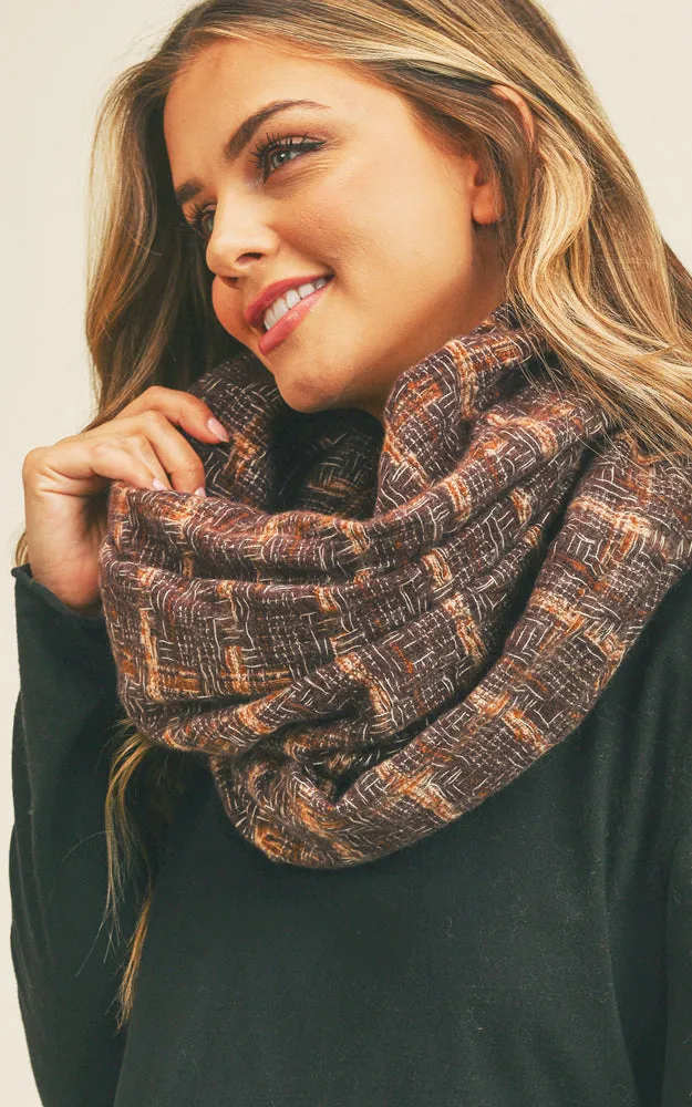 MS0250 Multi Plaid Infinity Scarf