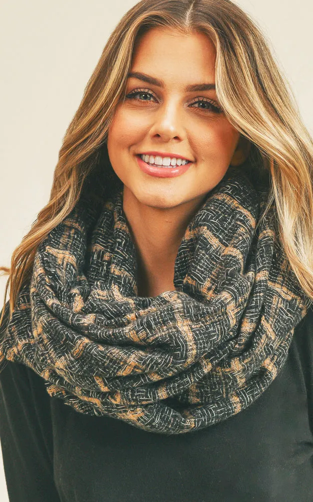 MS0250 Multi Plaid Infinity Scarf