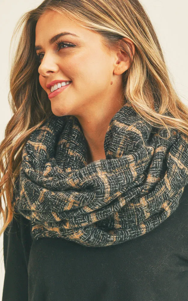 MS0250 Multi Plaid Infinity Scarf