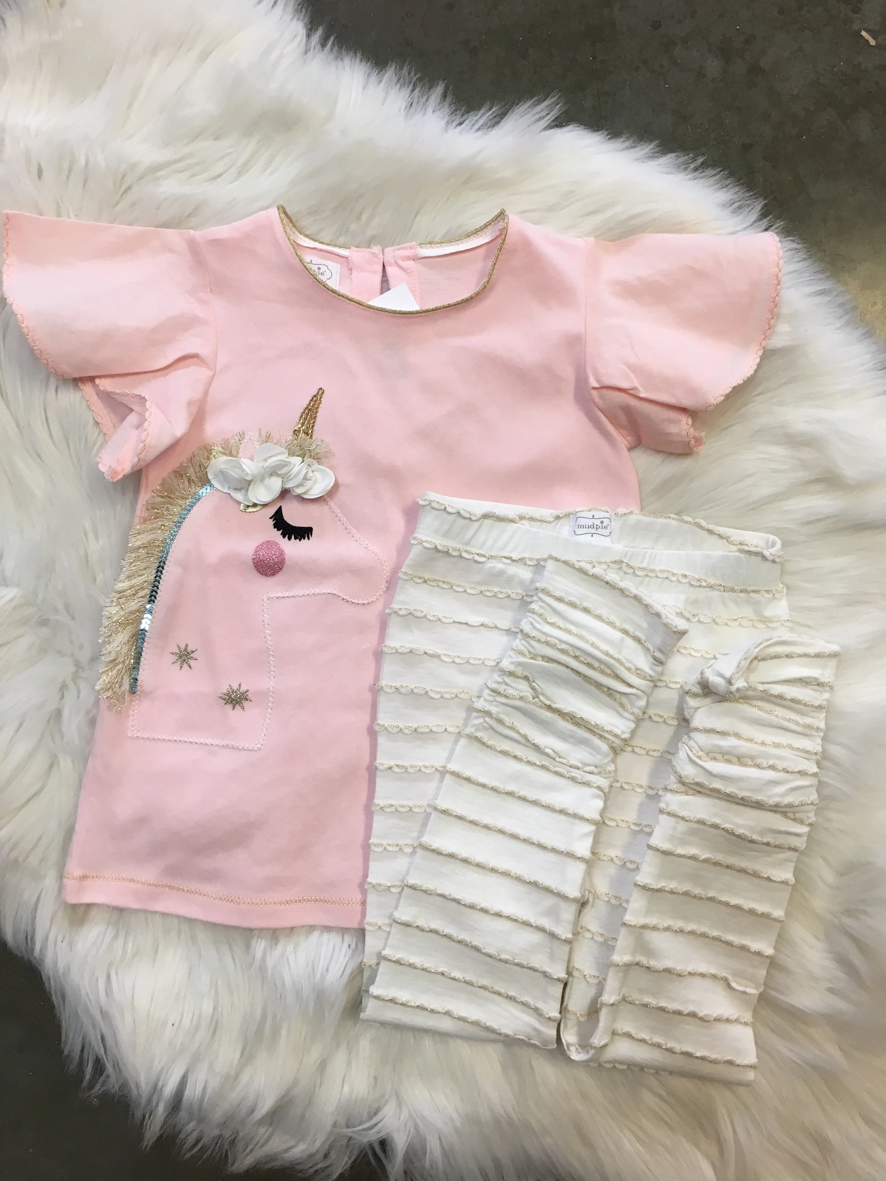 MUD PIE - UNICORN TUNIC AND LEGGING SET