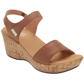 Naot Summer Wedge Sandal Caramel Leather (Women's)