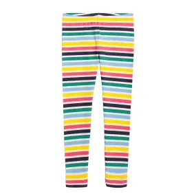 Nautica Toddler Girls' Roadmap Striped Legging (2T-4T) White Cap