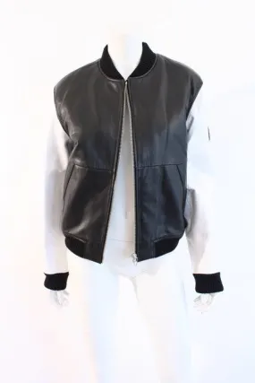 New ALEXANDER WANG Leather Bomber Jacket