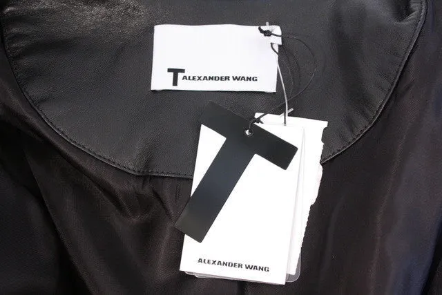 New ALEXANDER WANG Leather Bomber Jacket