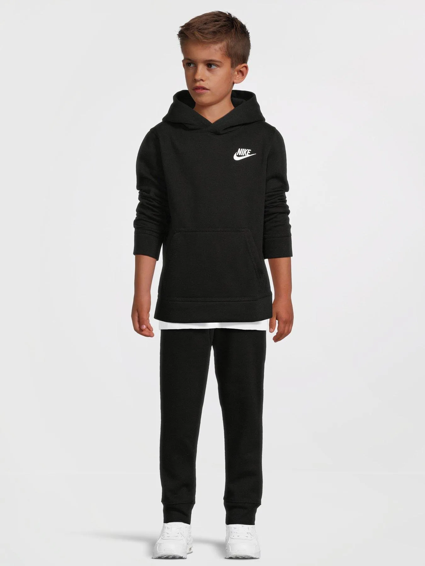 Nike Kids Boys Club Overhead Hoody - Black