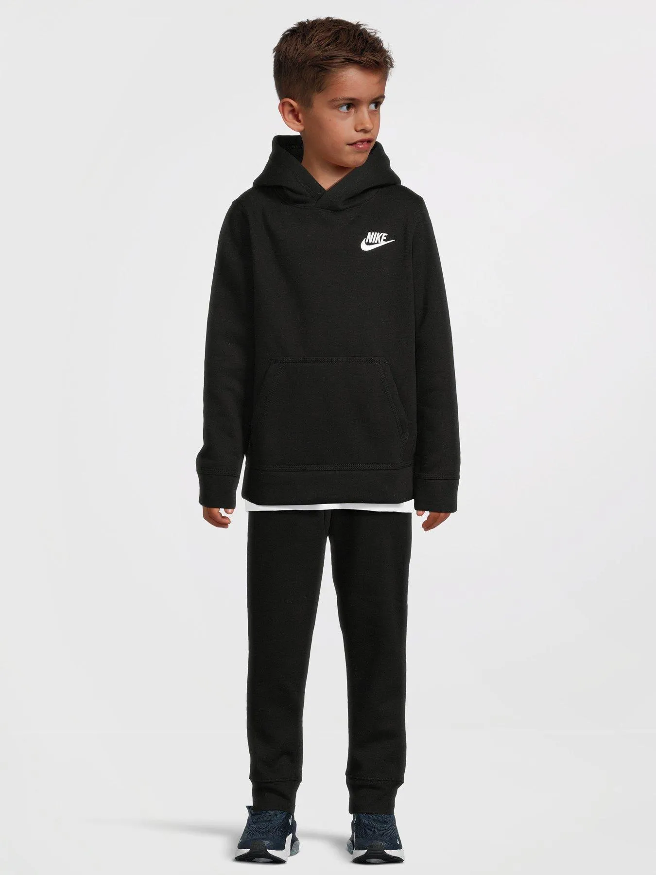 Nike Kids Boys Club Overhead Hoody - Black