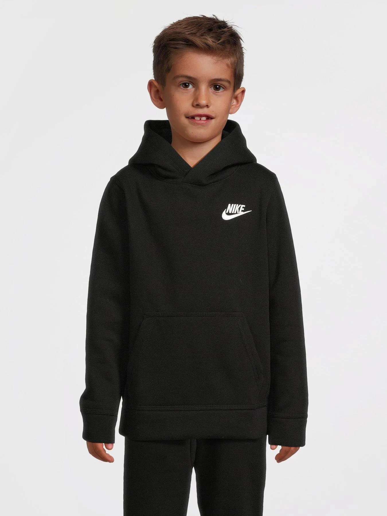 Nike Kids Boys Club Overhead Hoody - Black