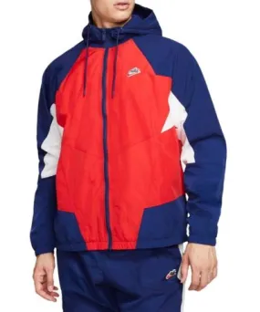 Nike Sportswear Heritage Windrunner Hooded Jacket Red/Blue CJ4358-657 Men's