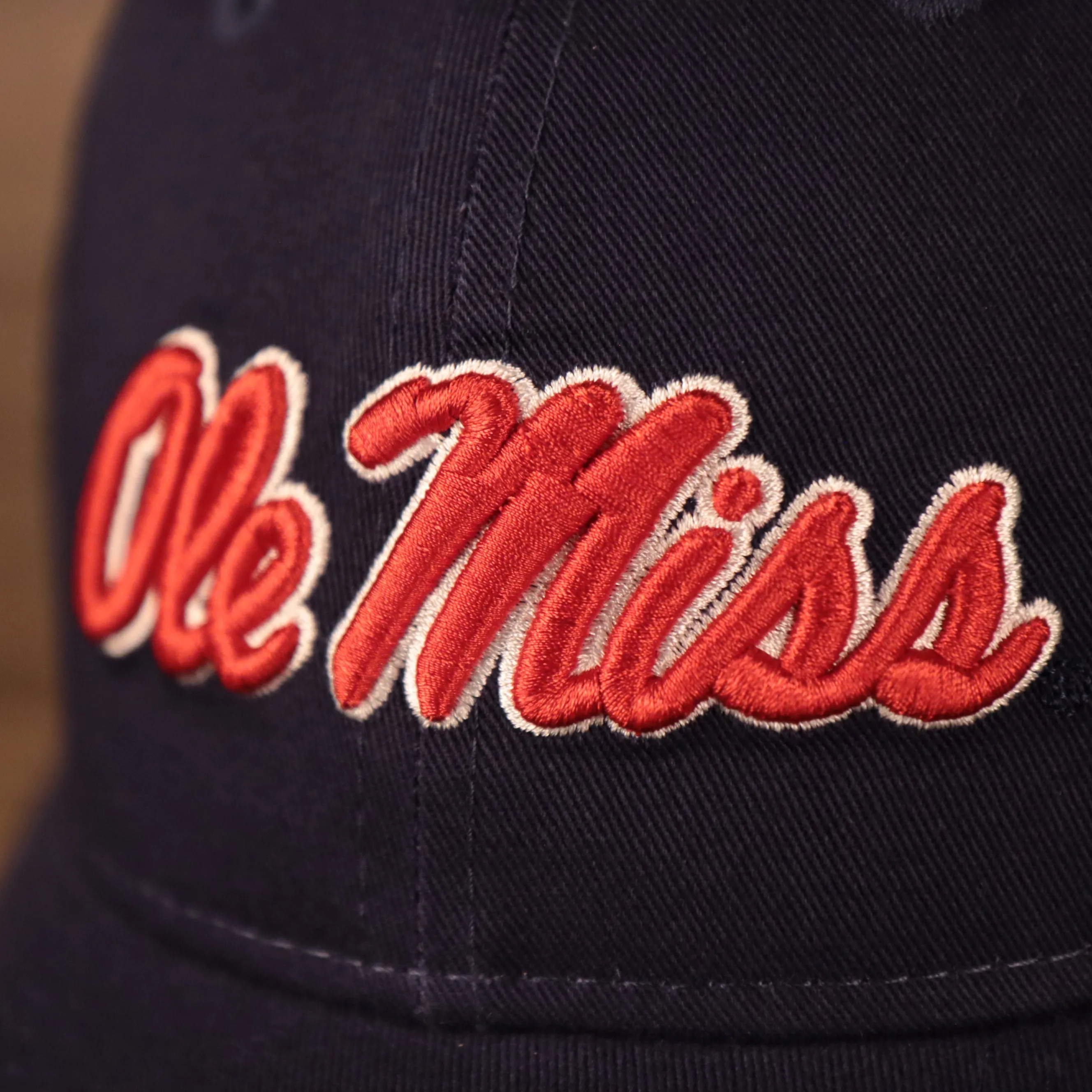 Ole Miss Rebels Navy Adjustable 9Twenty Trucker Cap