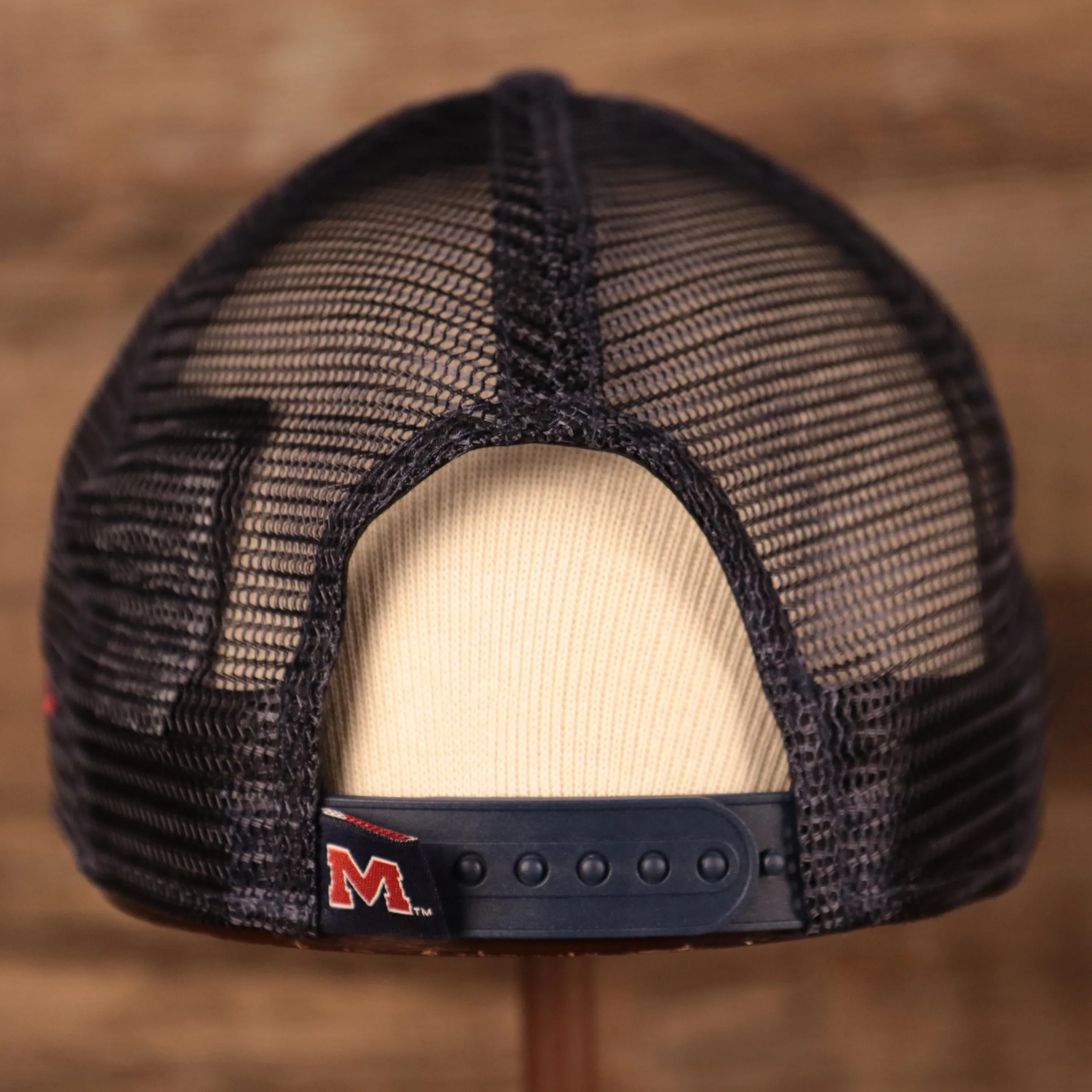 Ole Miss Rebels Navy Adjustable 9Twenty Trucker Cap