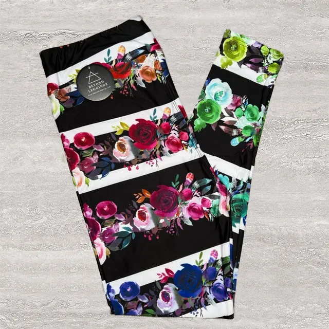 Ombre Floral Capri & Full Soft Leggings