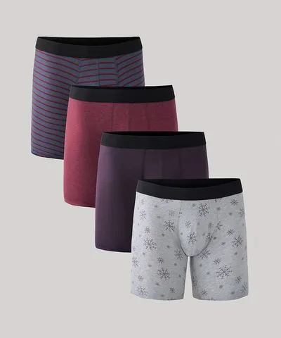 Pact Apparel Pact Organic Men Everyday Extended Boxer Brief 4-Pack