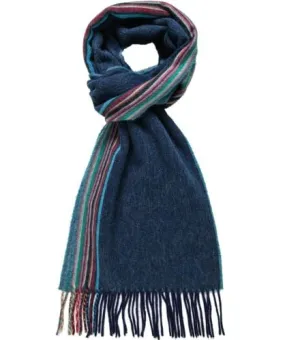 Paul Smith Wool Cashmere Striped Trim Scarf | Jules B