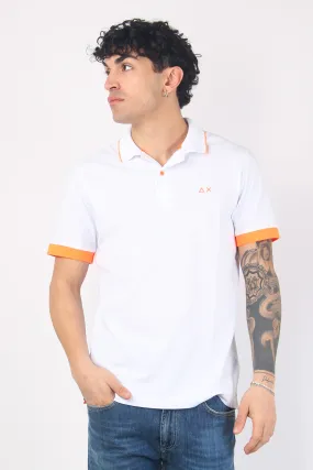 Polo Profilo Sottile Fluo Bianco