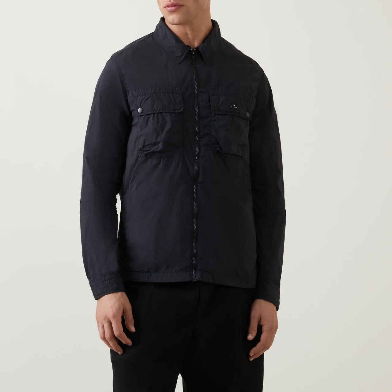 PS PAUL SMITH The Sustainable Edit Pocket-Detail Overshirt - Black