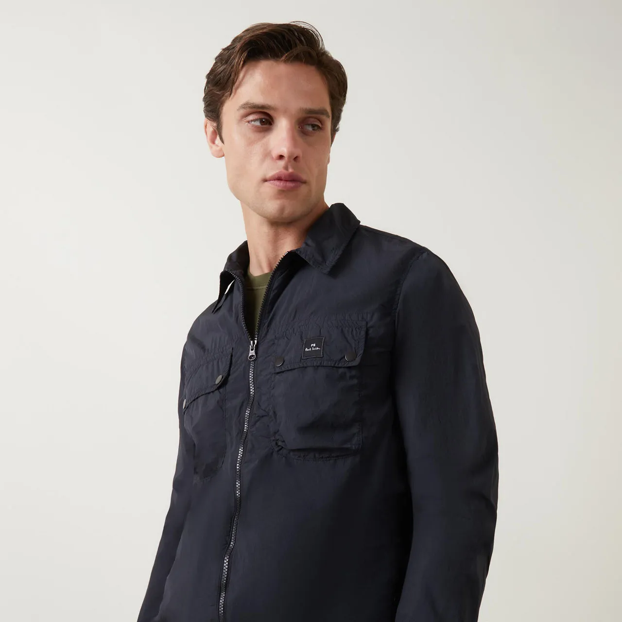 PS PAUL SMITH The Sustainable Edit Pocket-Detail Overshirt - Black