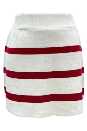 QOS Striped Sweater Skirt