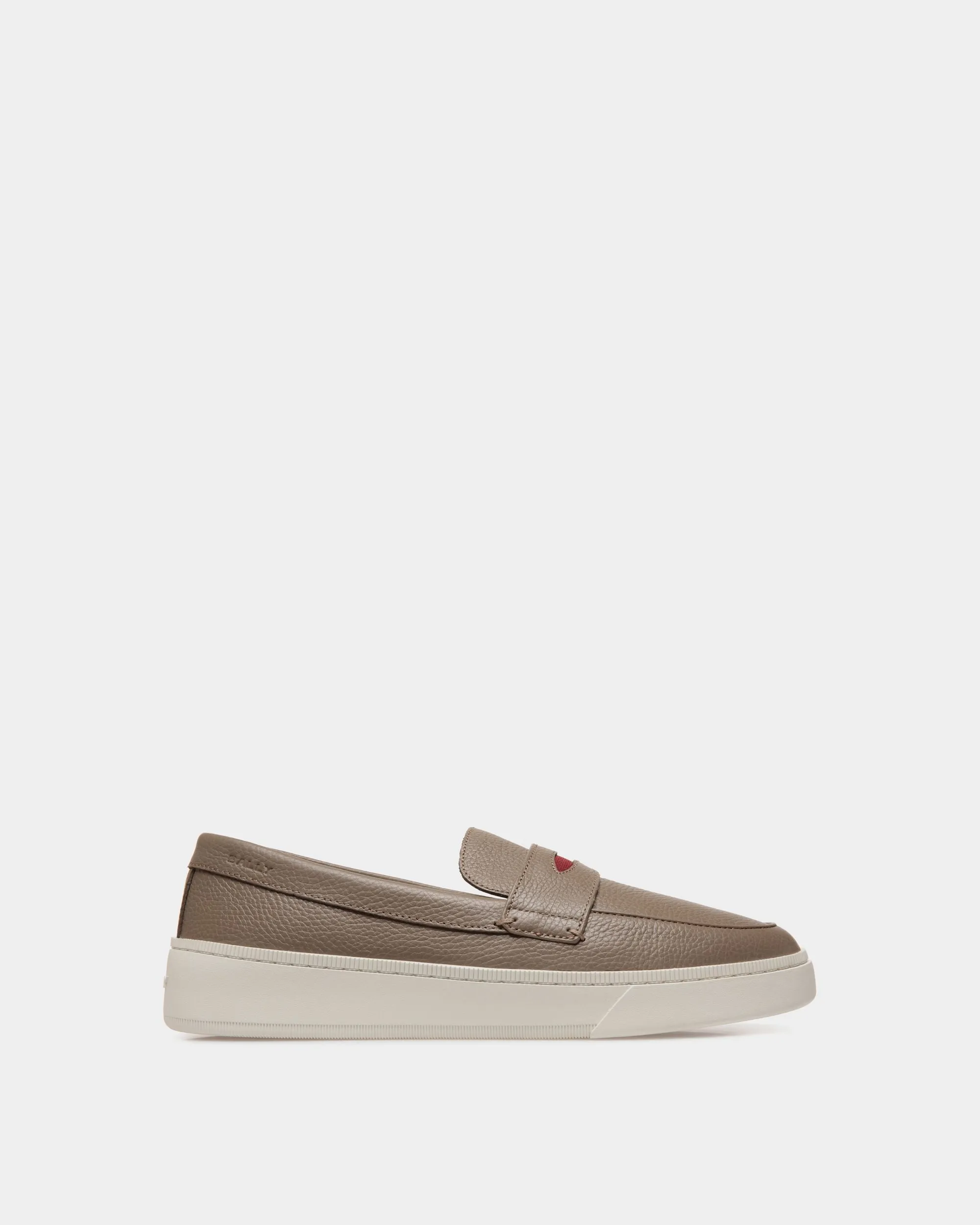 Raise Sneaker In Taupe Grained Leather